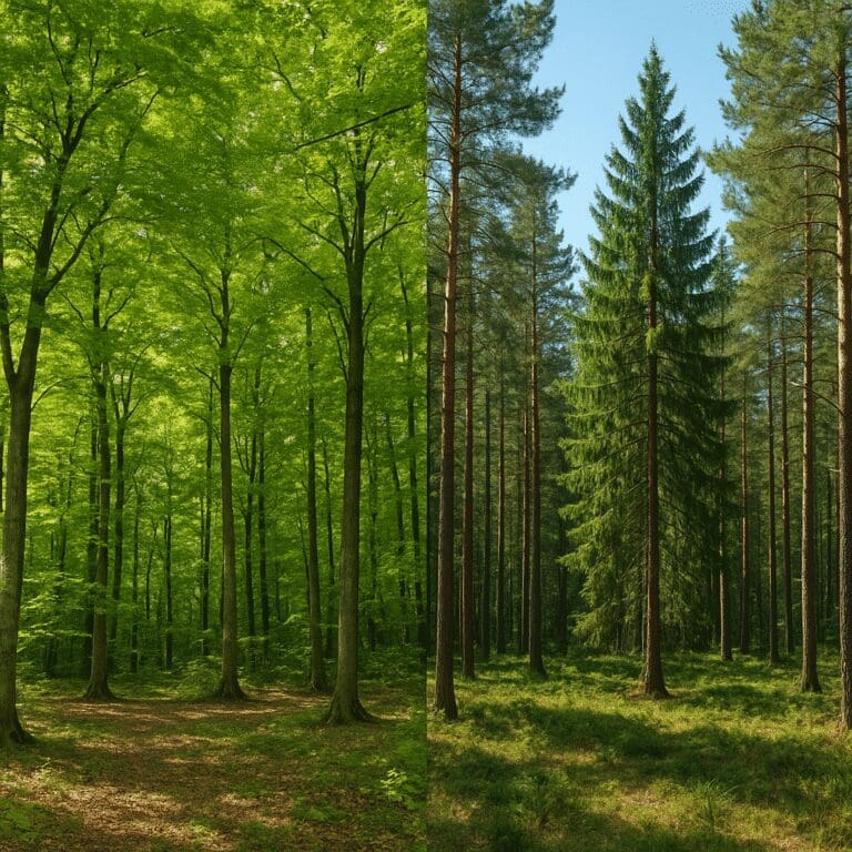 Czym różni się las liściasty od iglastego