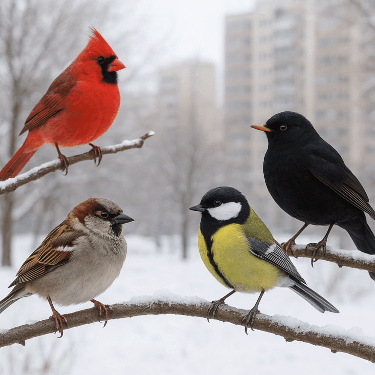 Jakie ptaki można spotkać zimą w mieście