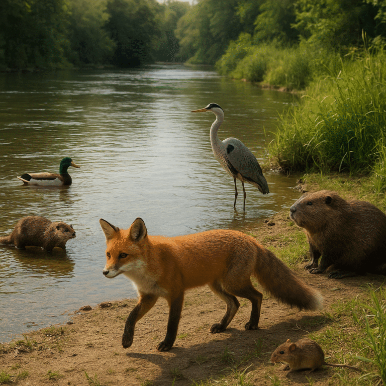 Jakie zwierzęta można spotkać nad rzeką